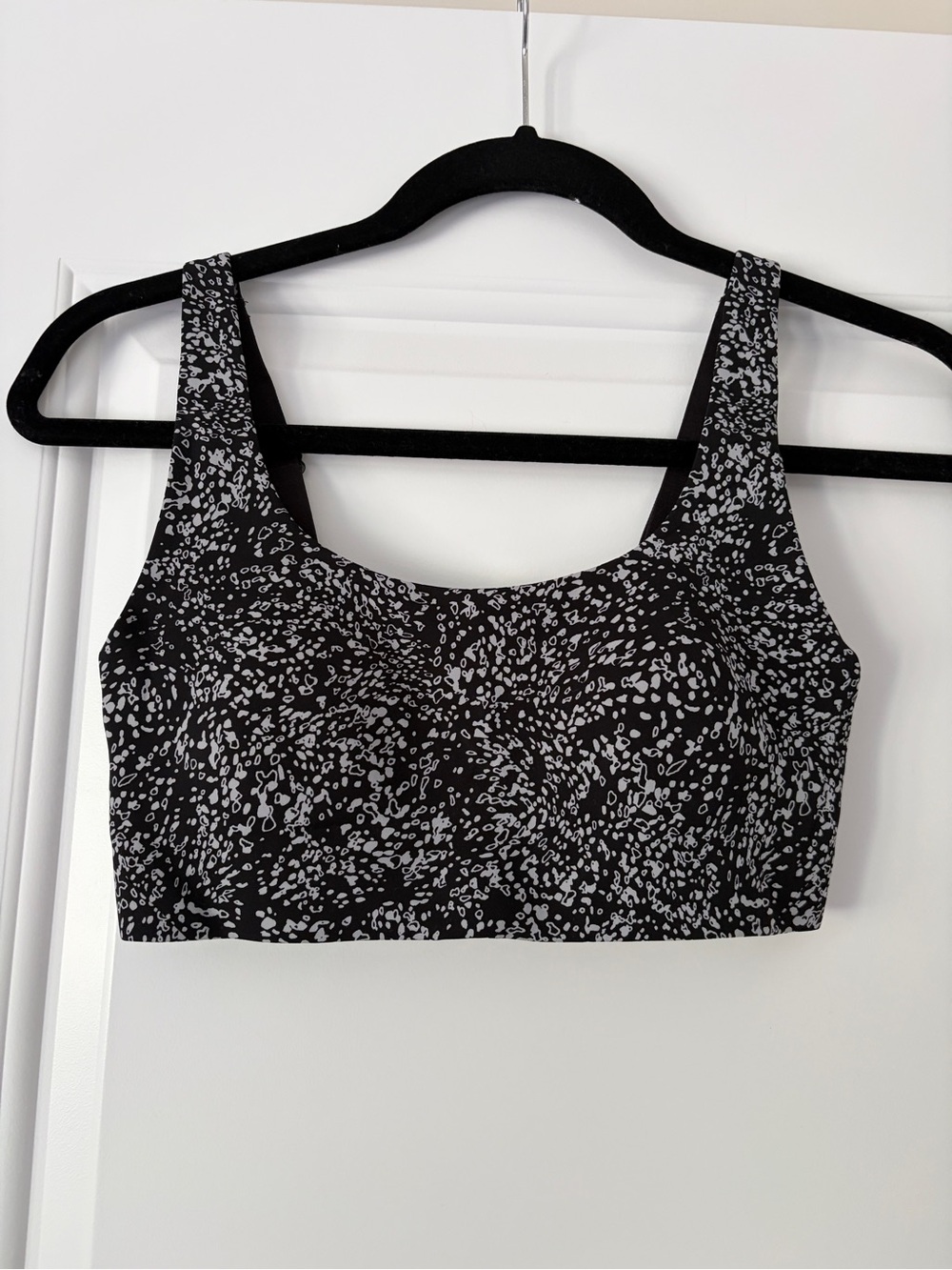 lululemon athletica Black and White Speckled Sports Bra